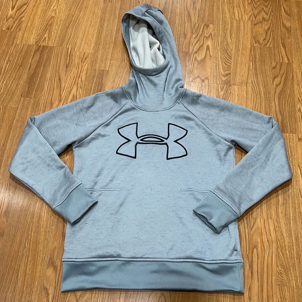 NWOT Under Armour Logo Hoodie, Hooded Sweatshirt, Gray, Polyester, Size S